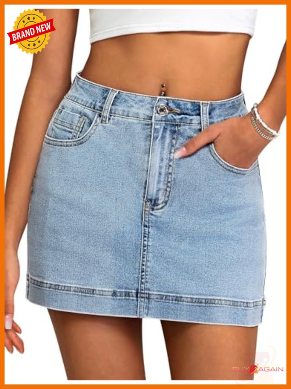 Trendy High Waisted Y2k Jean Skorts Skirt Shorts Skort Country Concert Outfits
